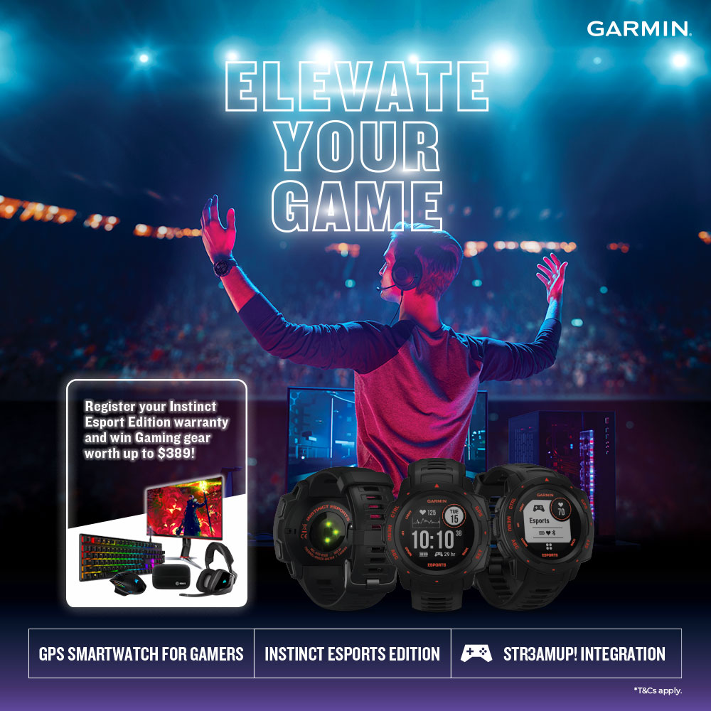 Garmin Instinct Esports Edition – Rugged GPS Smartwatch