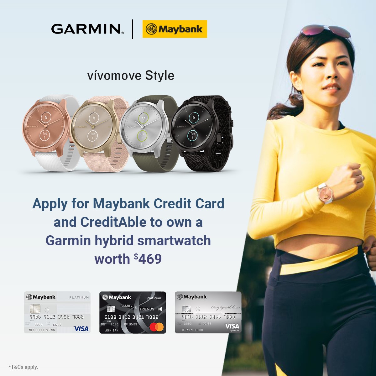 Get Garmin vívomove Style worth S$469 with Maybank Credit Cards and CreditAble