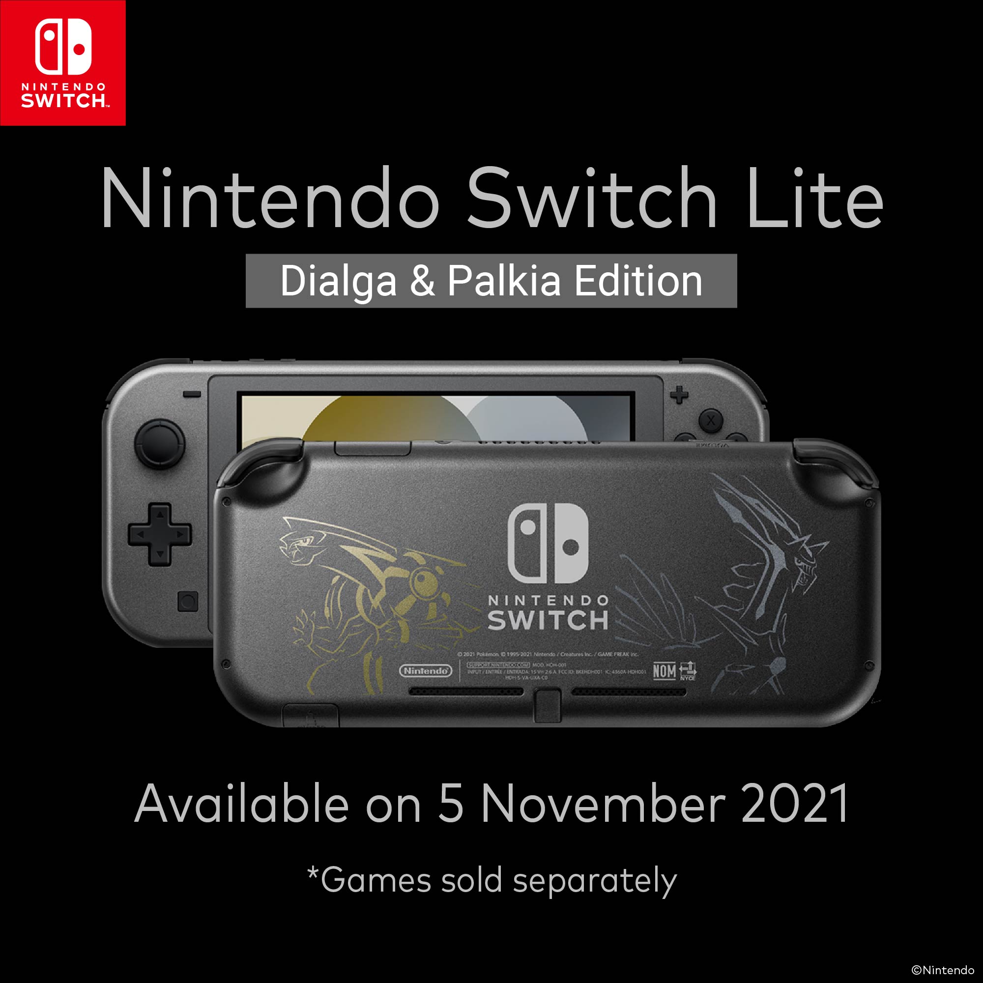 Nintendo Switch Lite – Dialga and Palkia Edition Pre-Order (Launch 5 Nov 2021)