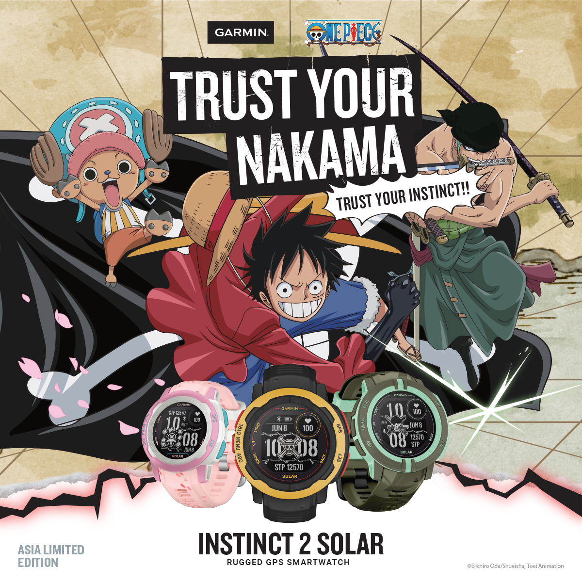 Garmin Instinct 2 Solar ONE PIECE Asia Limited Edition